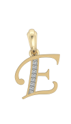 Gold Alphabet E charm